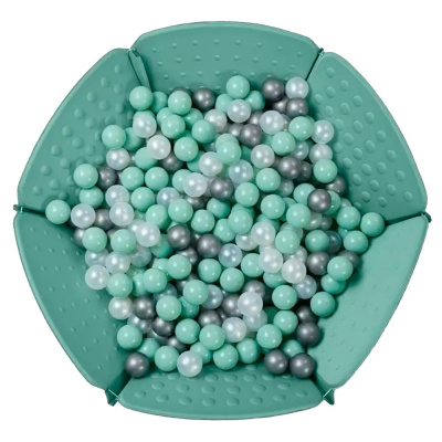 Шарики для сухого бассейна Burbulle диаметром 7 см 150 штук Happy Baby 51006 (silver, olive, pearl)